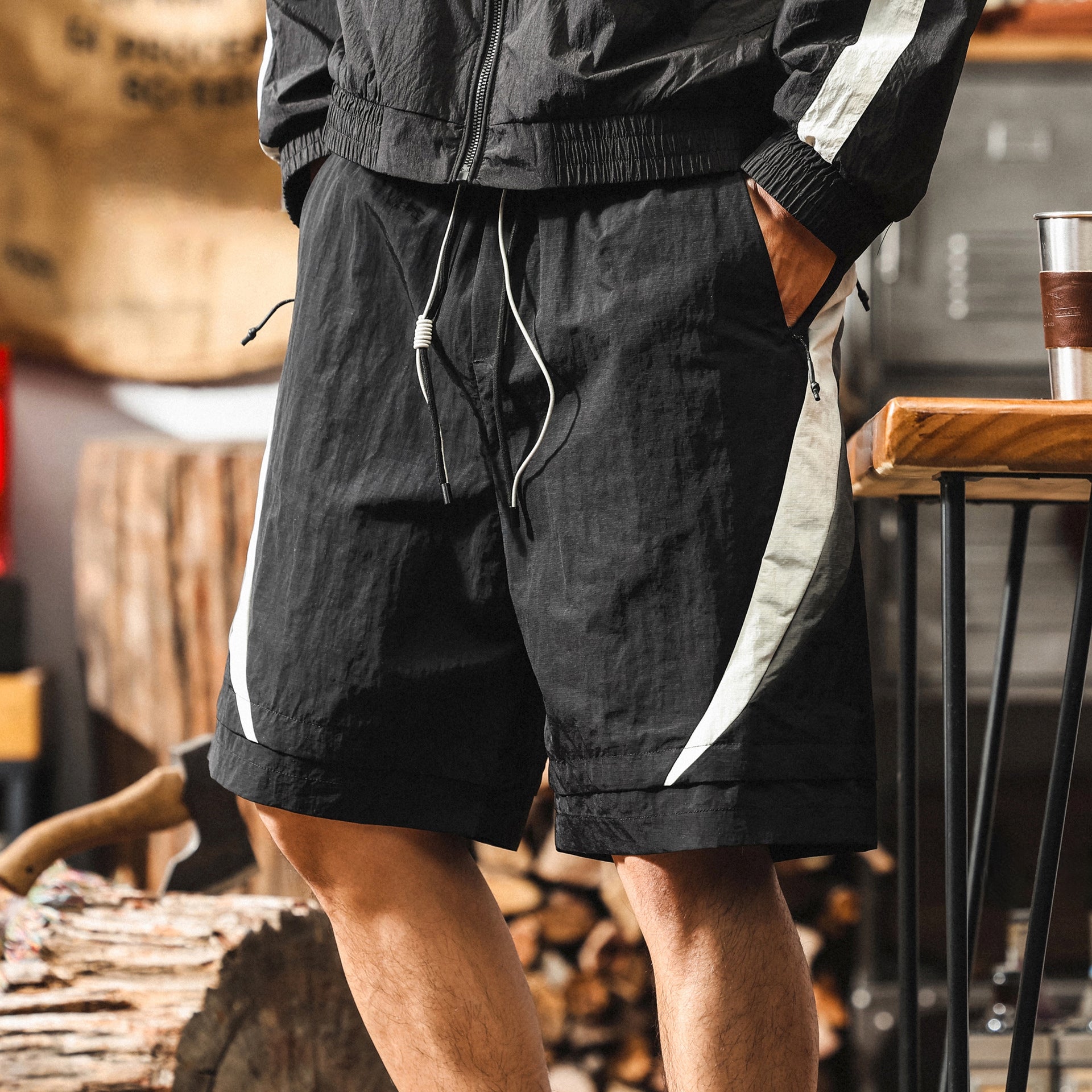 Velocity Track Quick Drying Cargo Shorts - K202504161024_BLACK