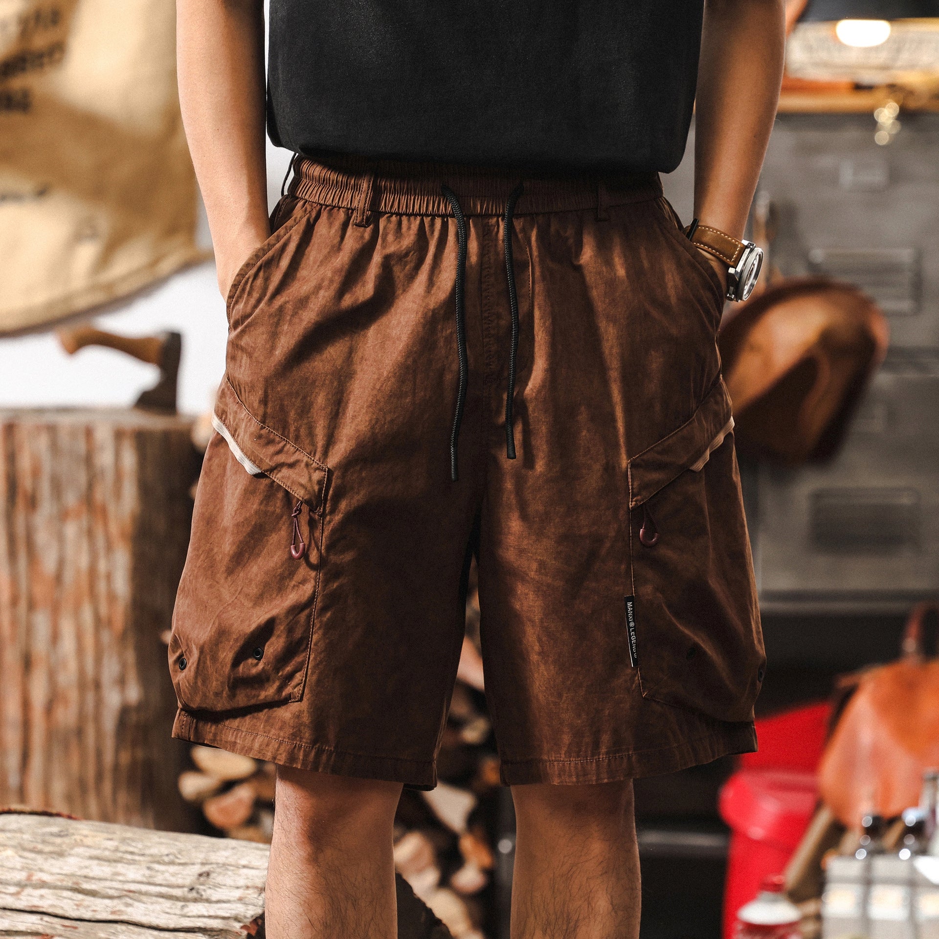 Trailblazer Cargo Shorts – Earth Brown - K202504041506_COFFEE