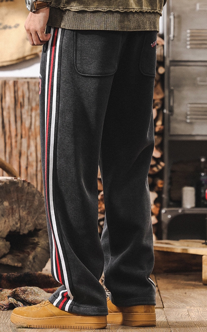 Retro Striped Casual Sweatpants