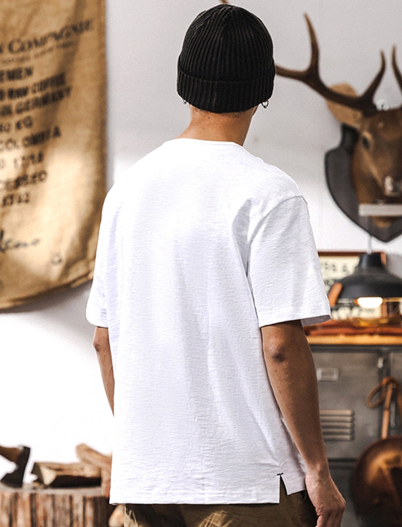 Crisp White Henley Tee