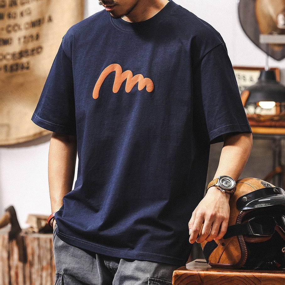 Urban Wave Tee in Navy Blue