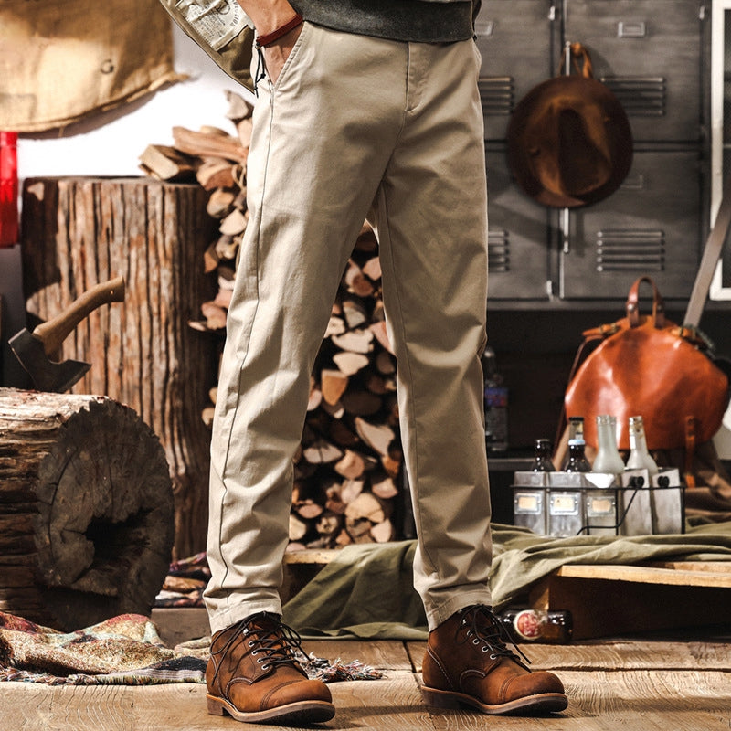 Men's Beige Chino Work Pants