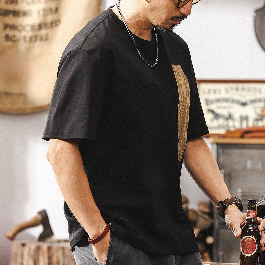 Modern Contrast Patch Tee
