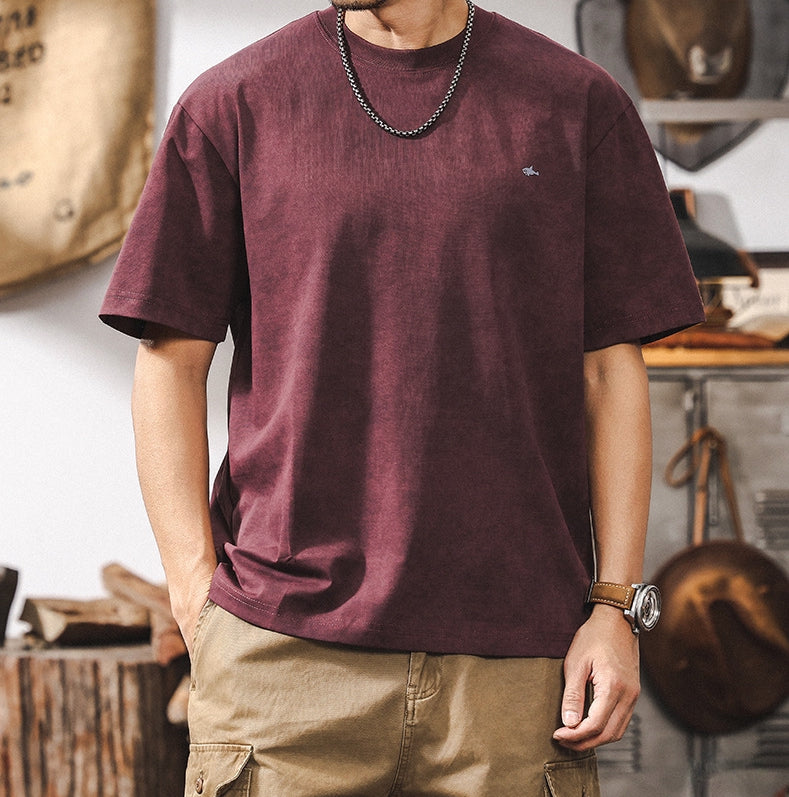 Vintage Maroon Minimalist Tee