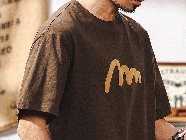 Urban Wave Tee in Coffee Brown