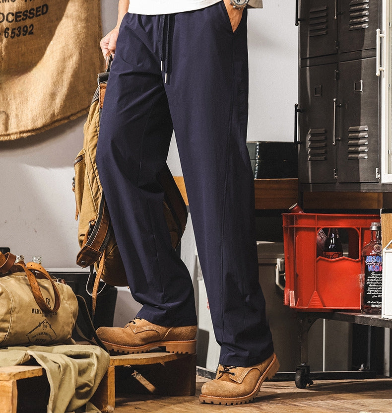 Navy Wide Leg Comfort Pants