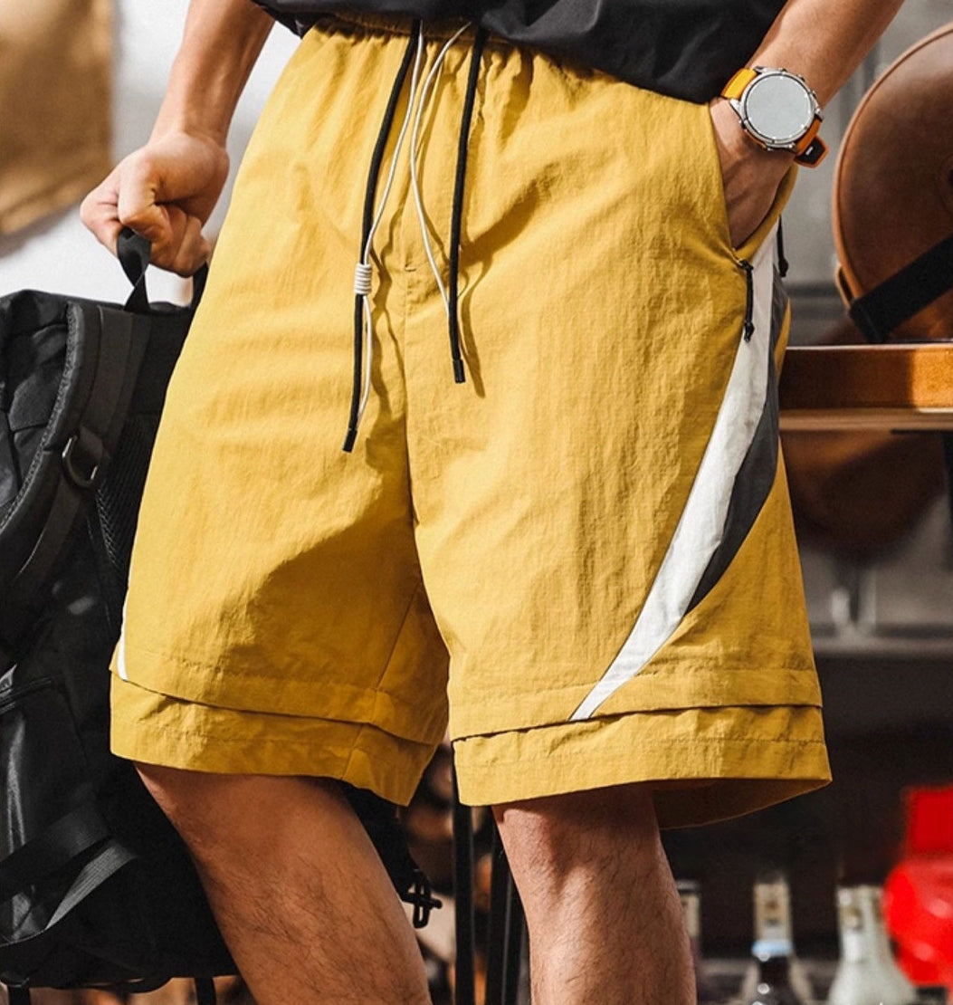 Velocity Track Quick Drying Cargo Shorts – Solar Yellow - K202504161024_YELLOW