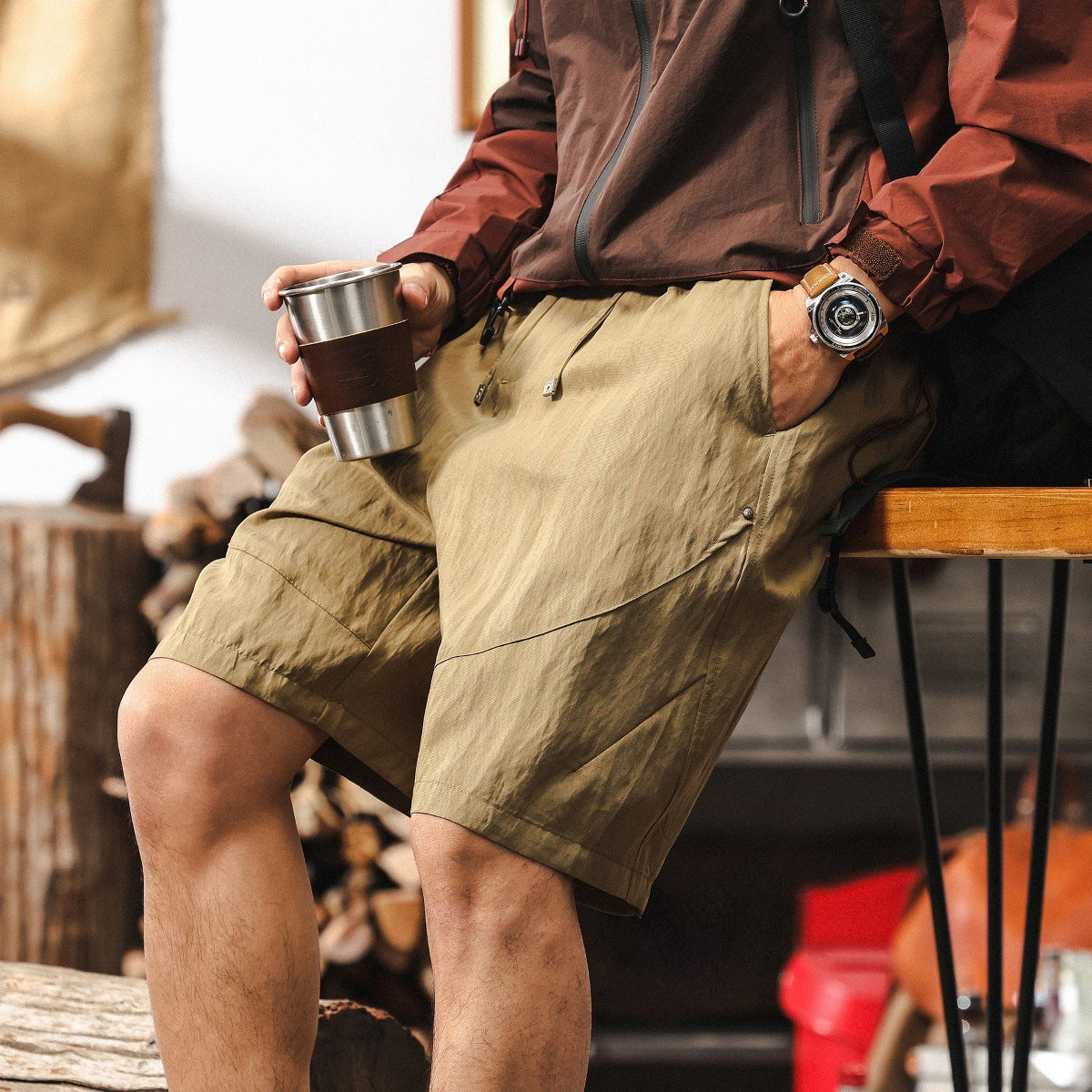 Adventure Shorts – Earthtone Edition - K202504031819_KHAKI