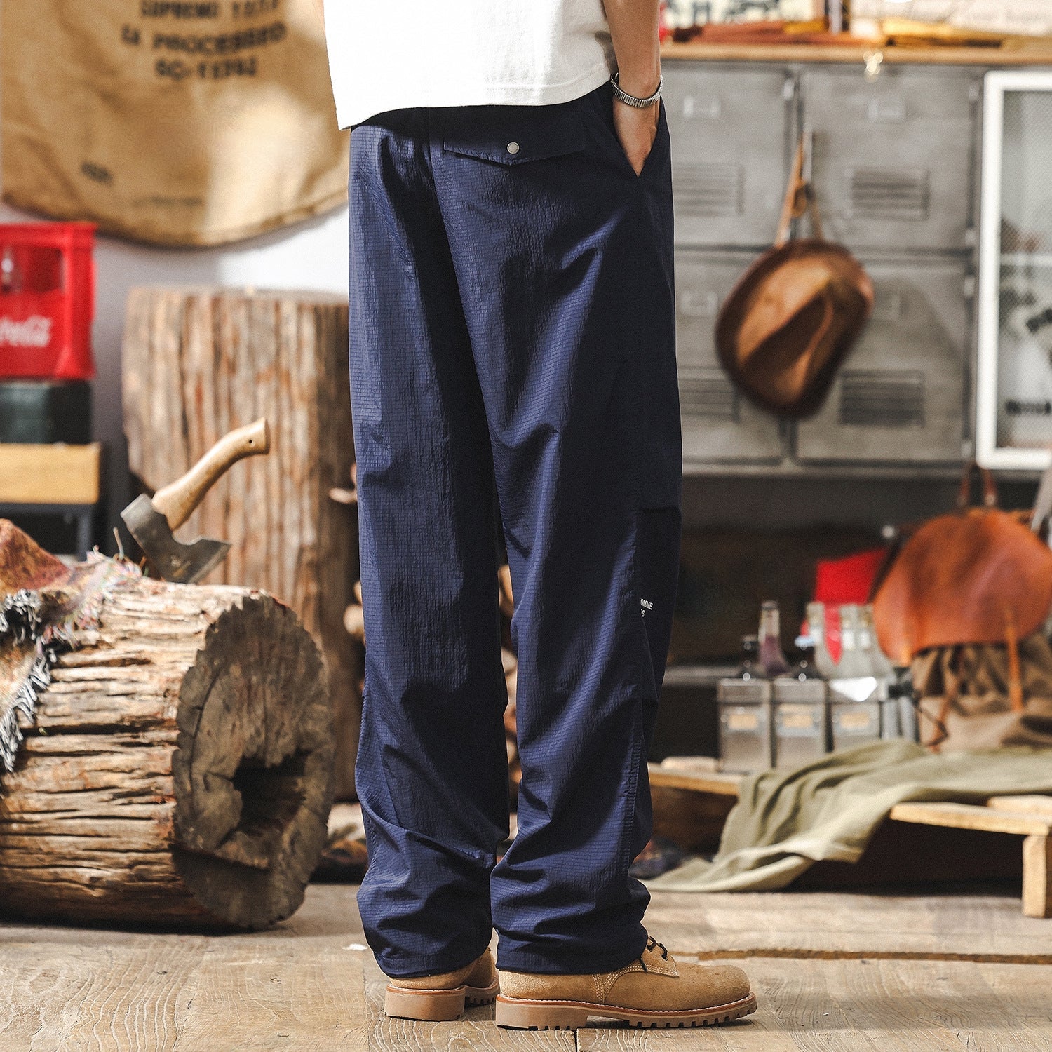 Quick-Drying Navy Paratrooper Pants