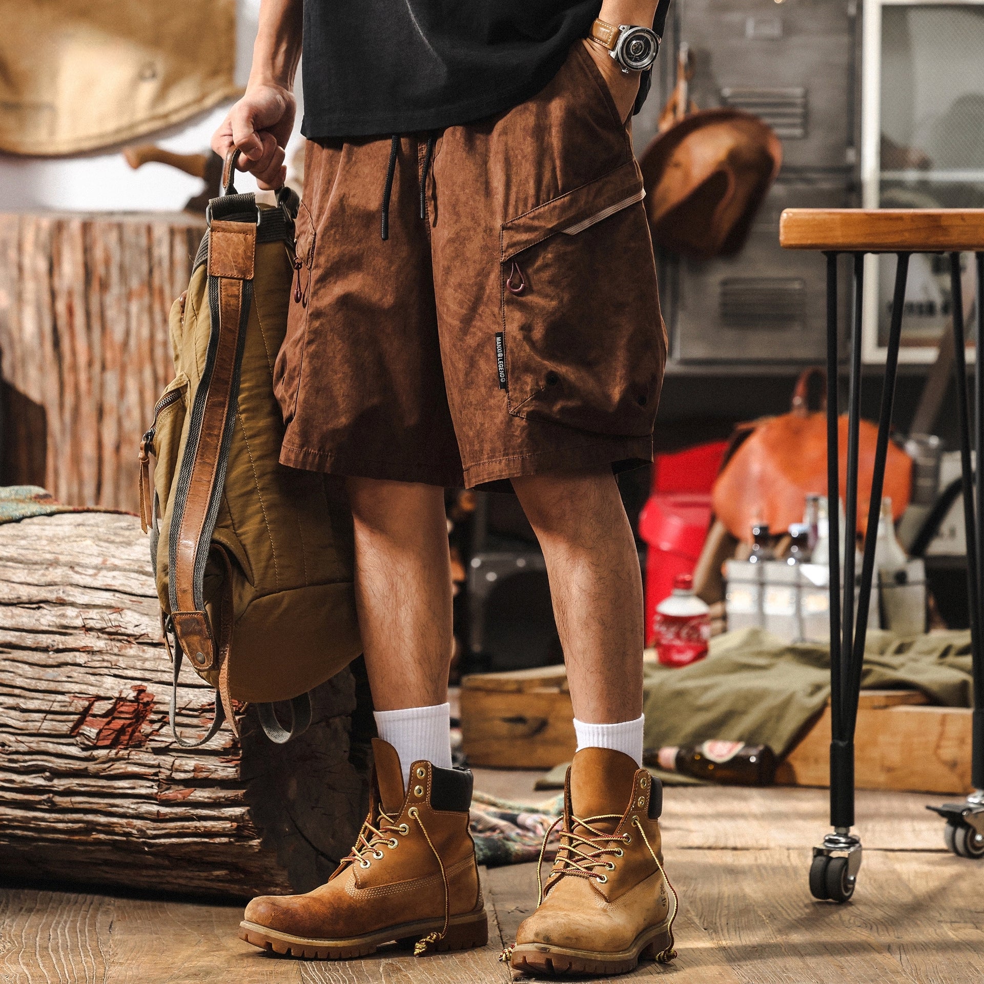 Trailblazer Cargo Shorts – Earth Brown - K202504041506_COFFEE