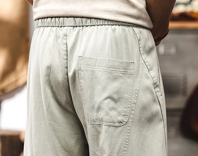 Wear Resistant Wide-Leg Streetwear Pants in Grey