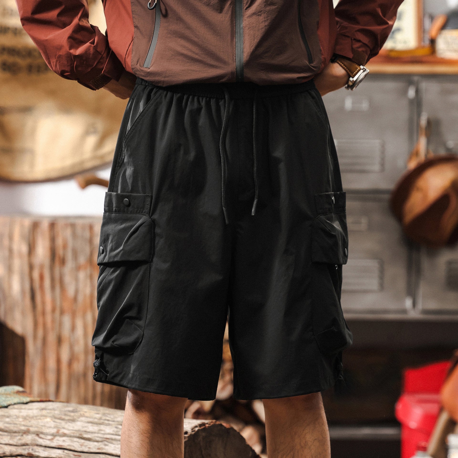 NightOps Cargo Shorts - K202503301347_BLACK