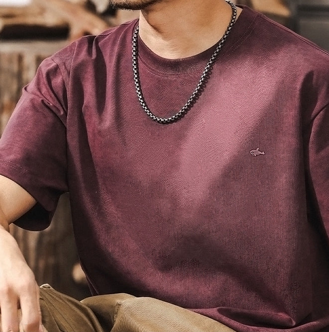 Vintage Maroon Minimalist Tee