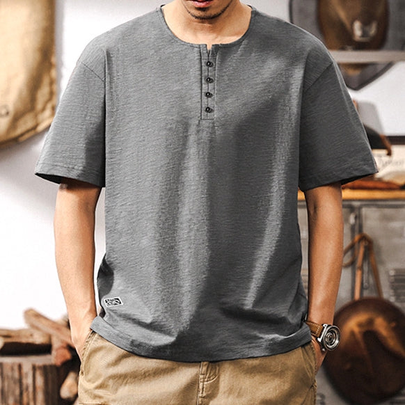 Classic Henley Button Tee