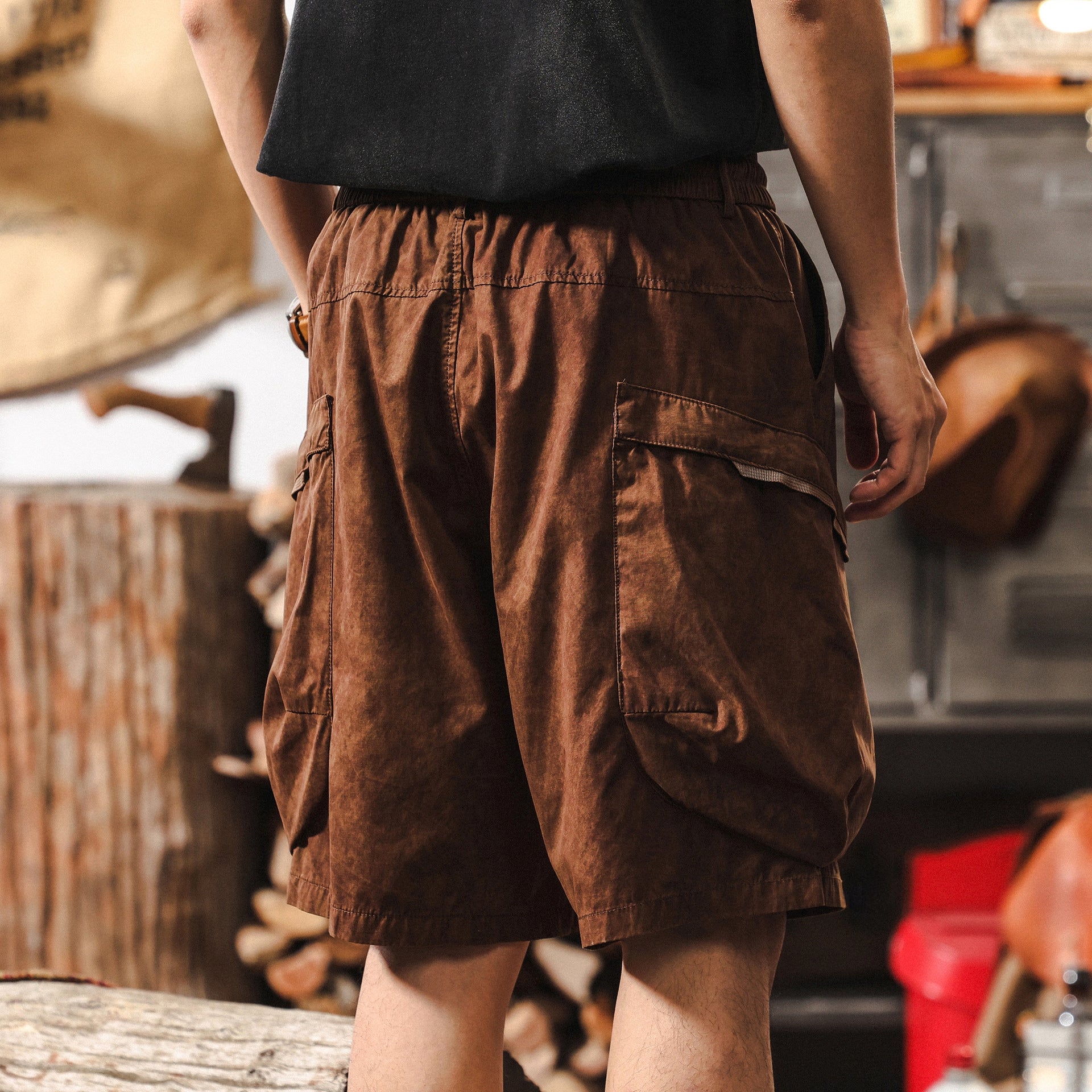 Trailblazer Cargo Shorts – Earth Brown - K202504041506_COFFEE