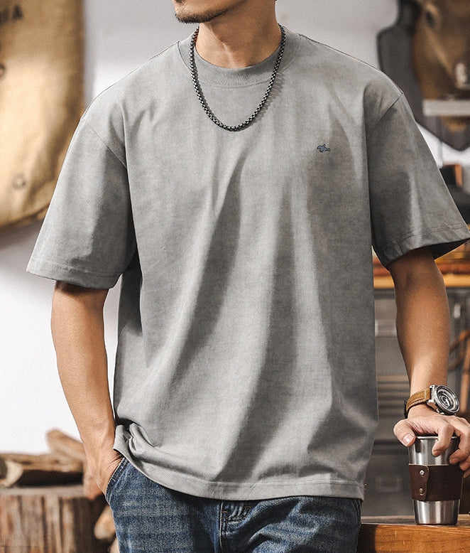 Washed Gray Minimalist Tee