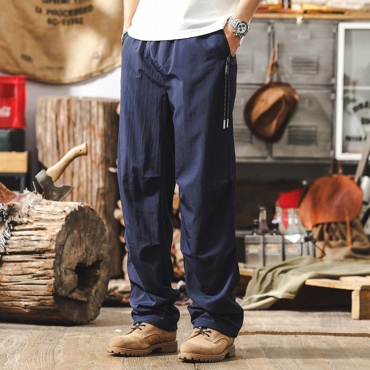 Quick-Drying Navy Paratrooper Pants