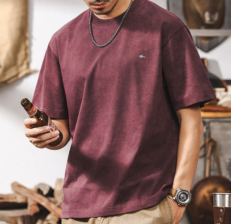 Vintage Maroon Minimalist Tee