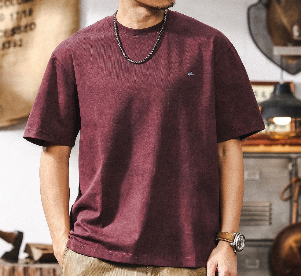 Vintage Maroon Minimalist Tee