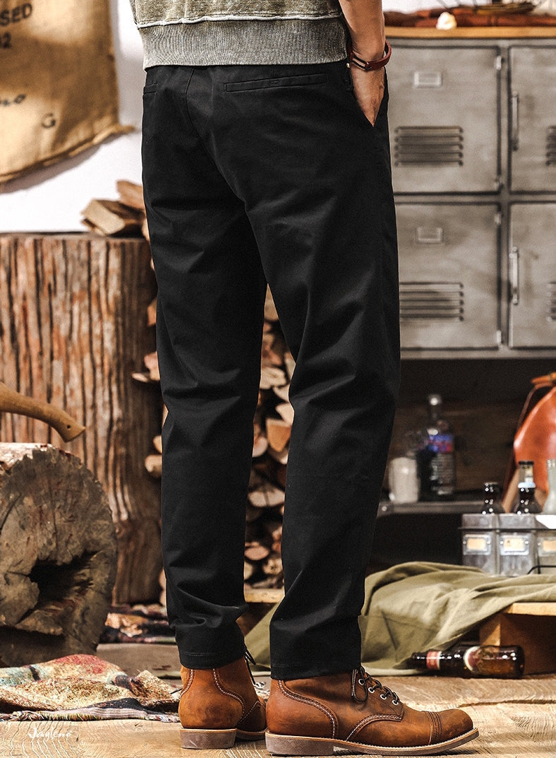 Men's Classic Black Chino Work Pants
