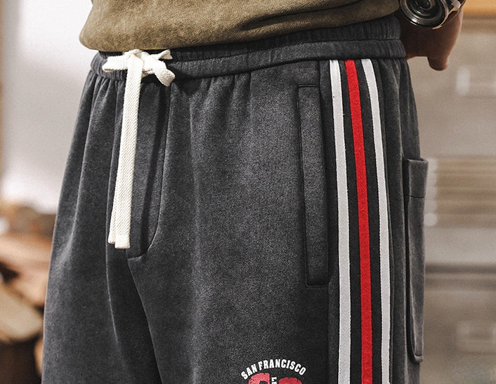 Retro Striped Casual Sweatpants