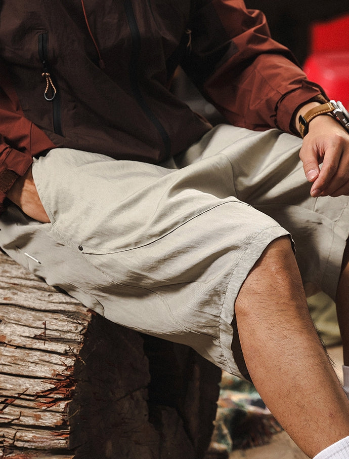 Alpine Drift Utility Shorts – Fog Grey - K202504171558_BEIGE