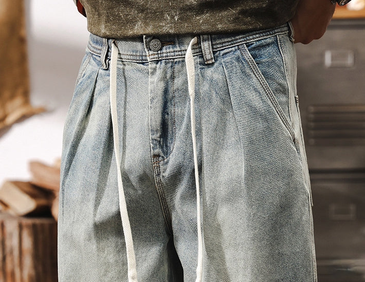 Vintage Washed Relaxed Fit Denim Pants