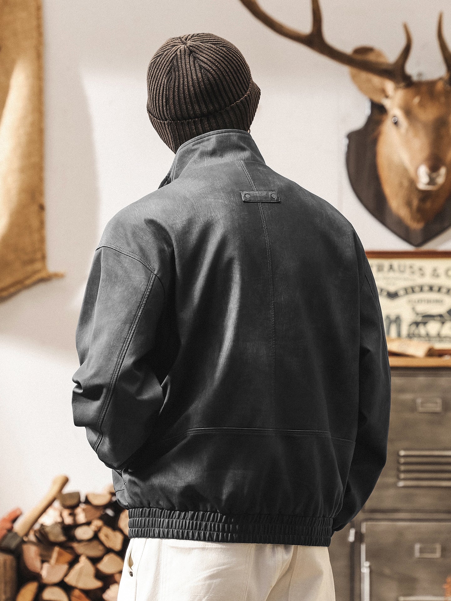 Distressed Leather Jacket
