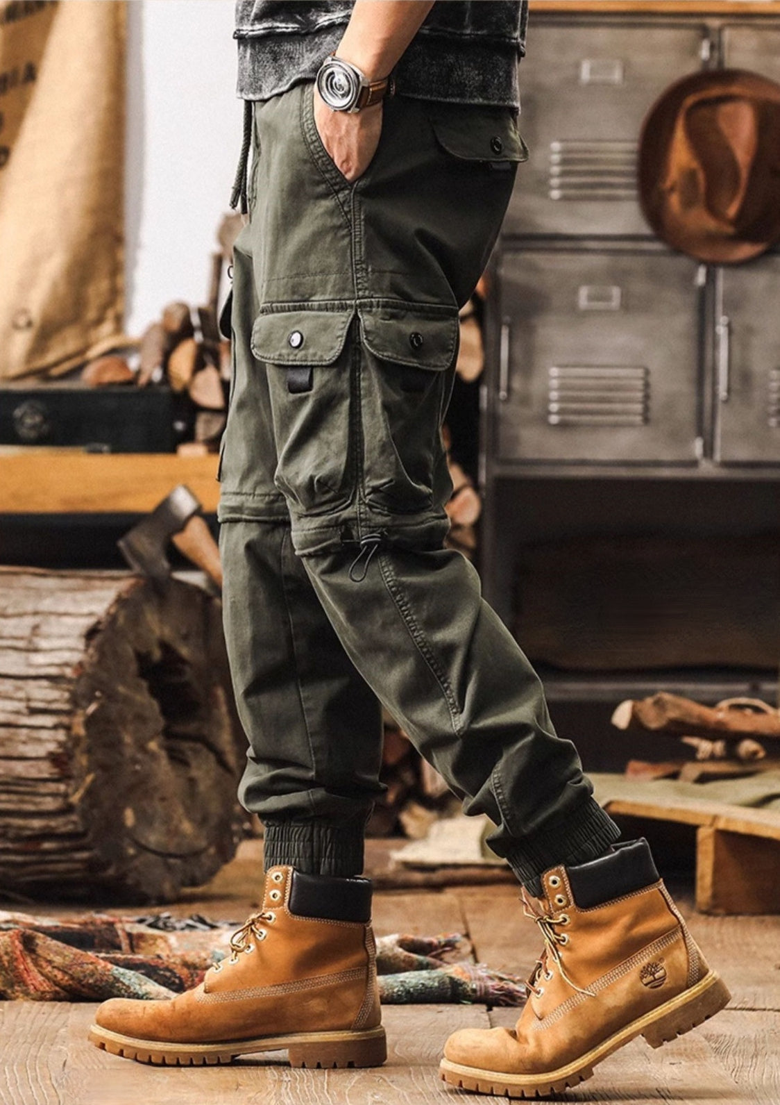 Men's Multi-Pocket Convertible Cargo Pants