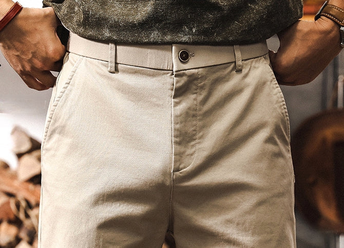 Men's Beige Chino Work Pants