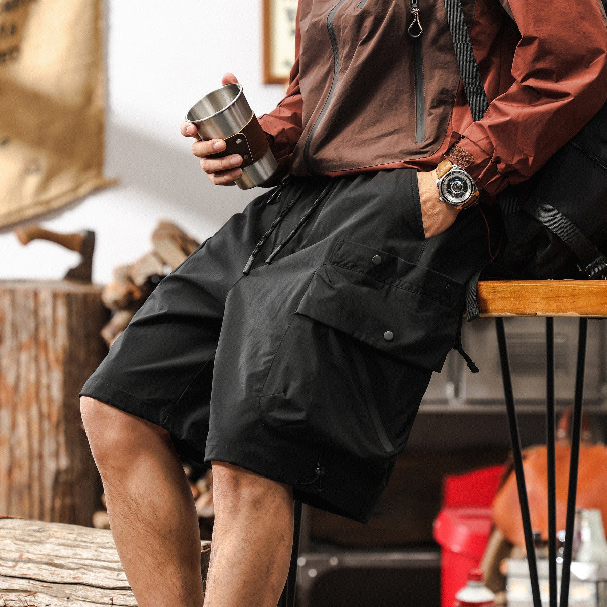 NightOps Cargo Shorts - K202503301347_BLACK