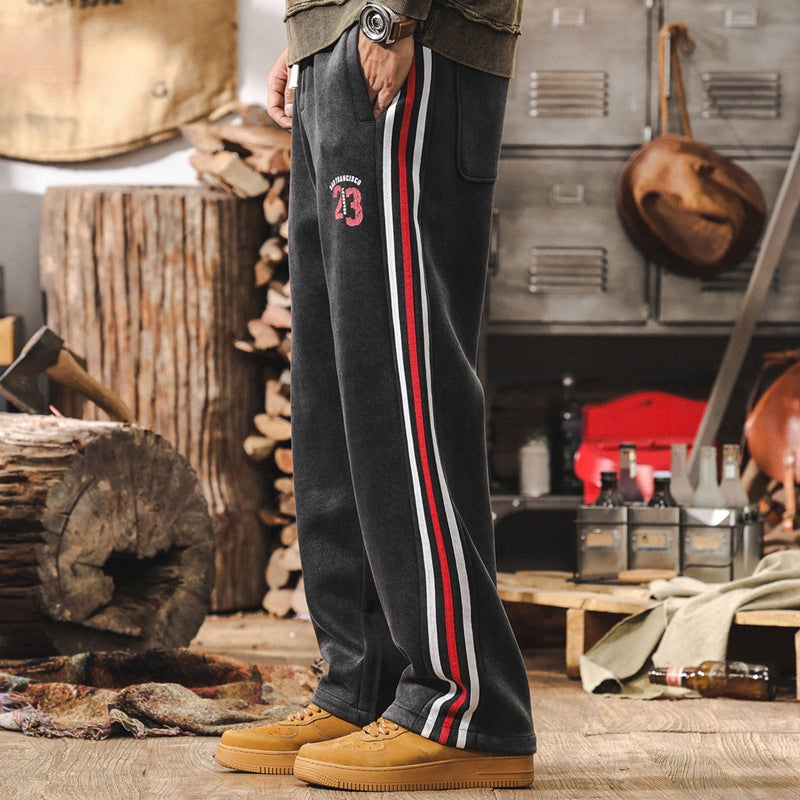 Retro Striped Casual Sweatpants