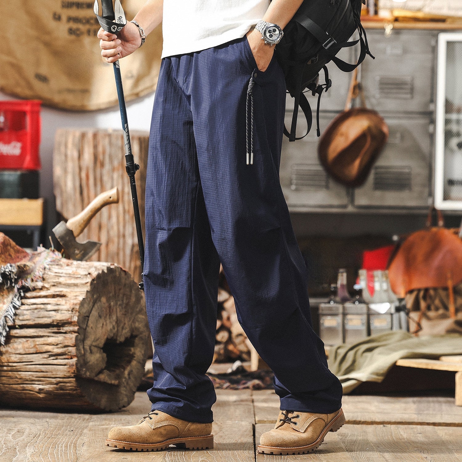 Quick-Drying Navy Paratrooper Pants