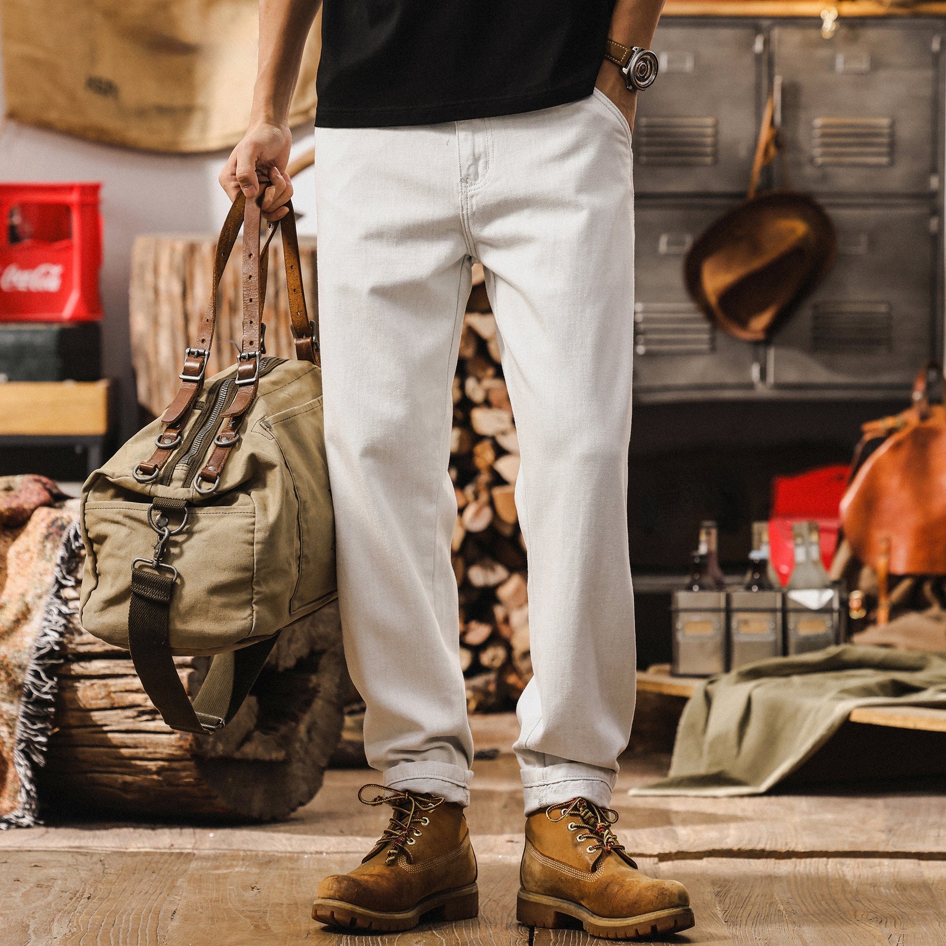 White Loose Retro Fit Jeans