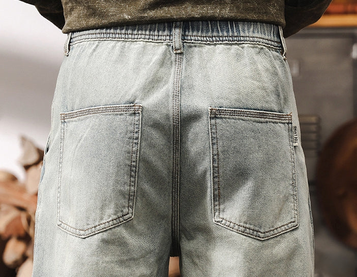 Vintage Washed Relaxed Fit Denim Pants