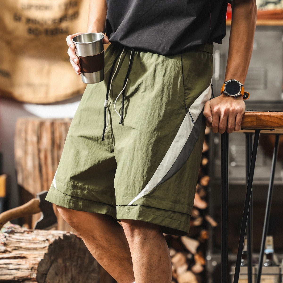Velocity Track Quick Drying Cargo Shorts – Olive Edition - K202504161024_GREEN