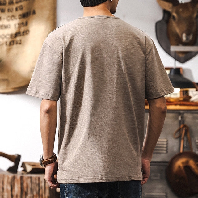 Vintage Henley Short Sleeve Tee