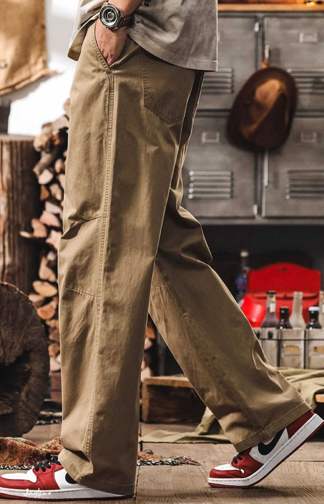 Sandstone Drift Wide-Leg Pants