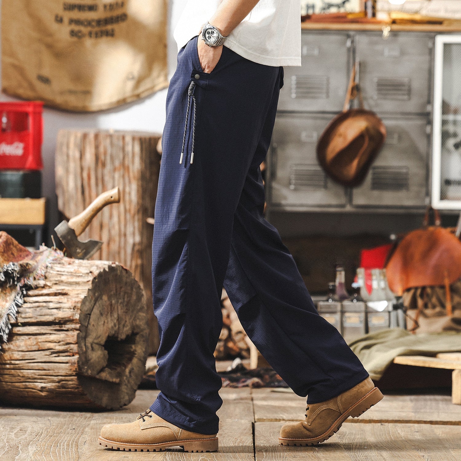 Quick-Drying Navy Paratrooper Pants