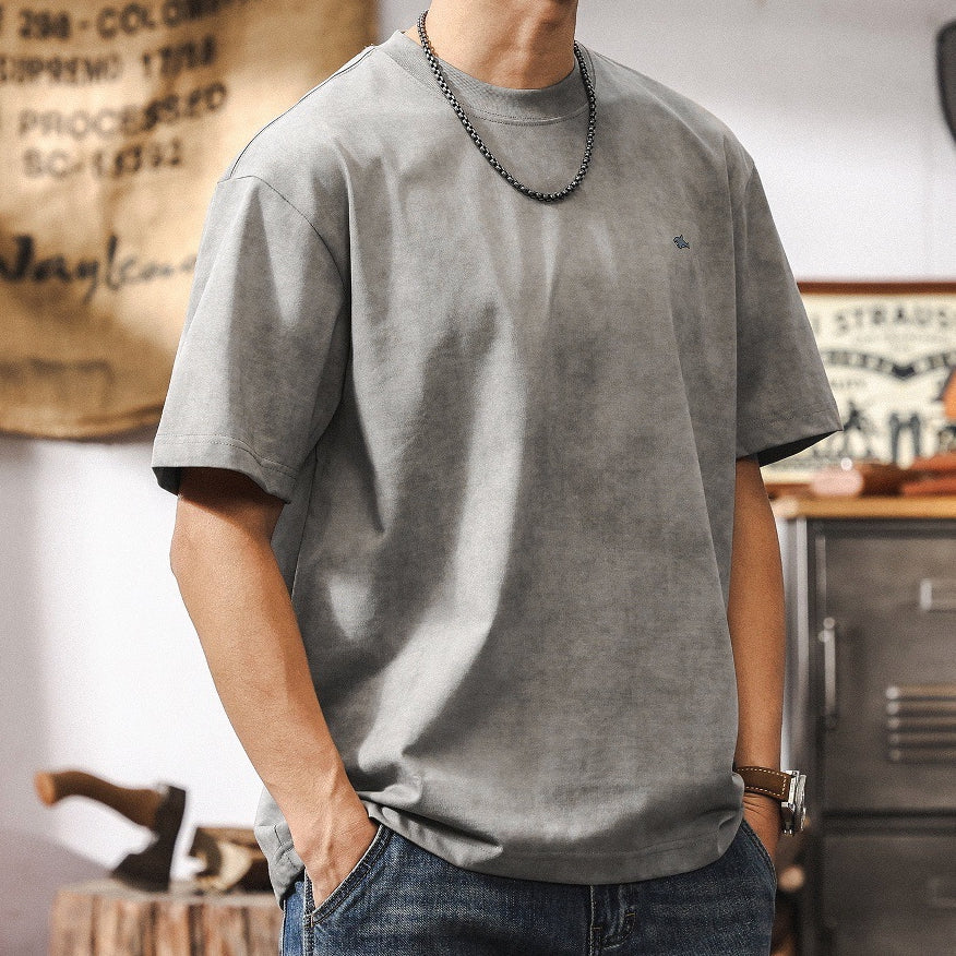 Washed Gray Minimalist Tee