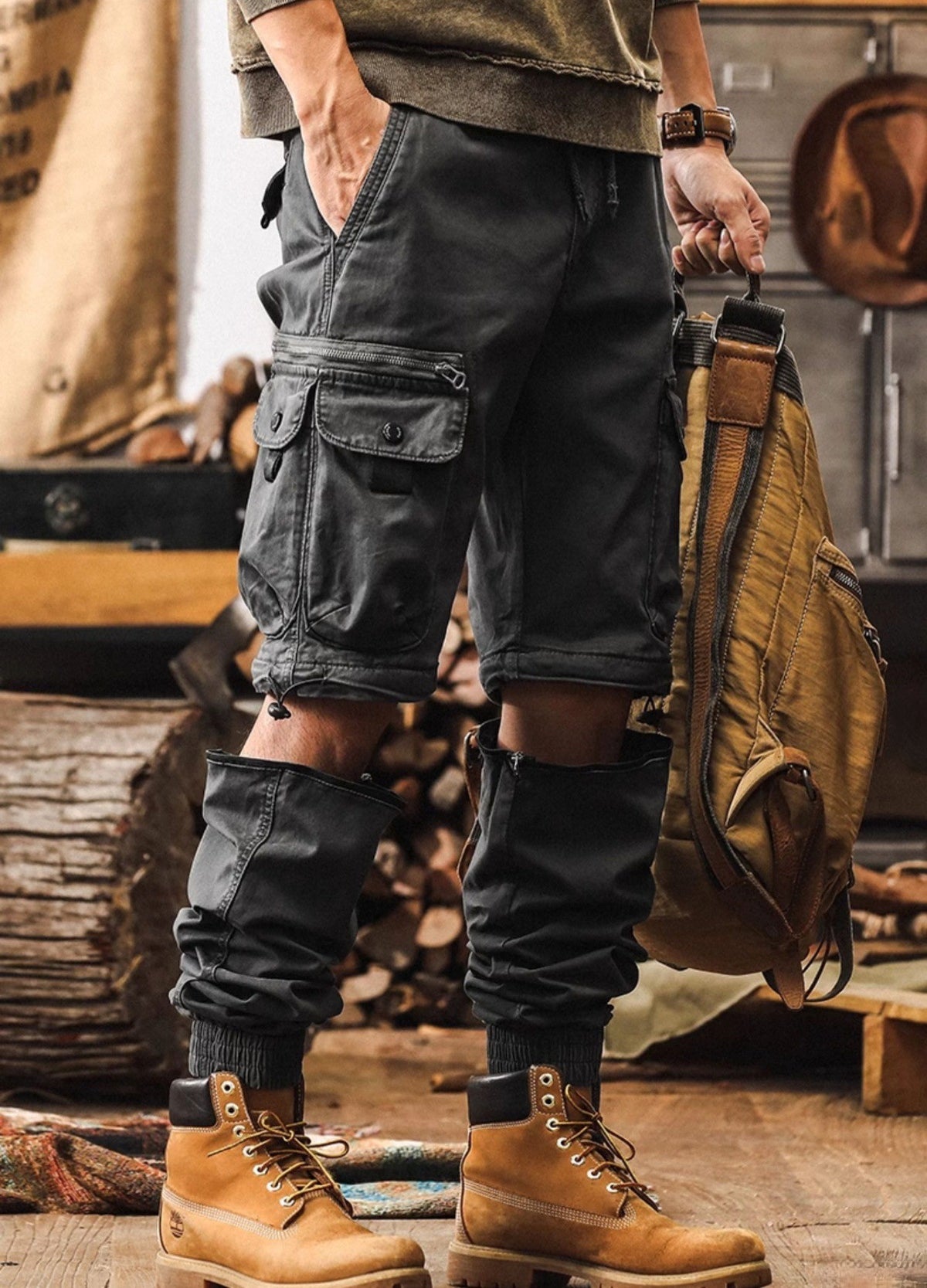 Men's Multi-Pocket Convertible Cargo Pants