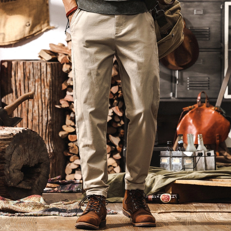 Men's Beige Chino Work Pants