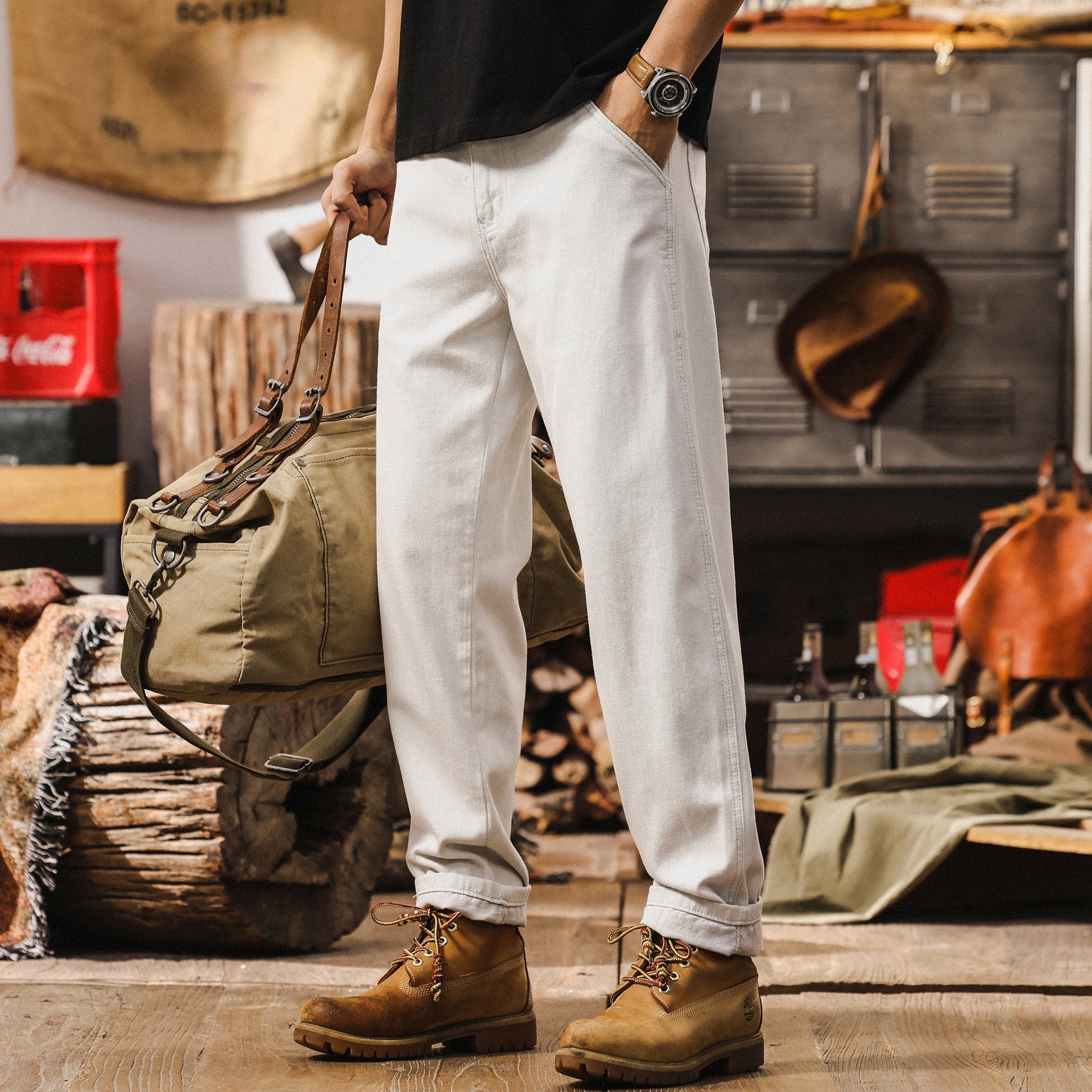 White Loose Retro Fit Jeans