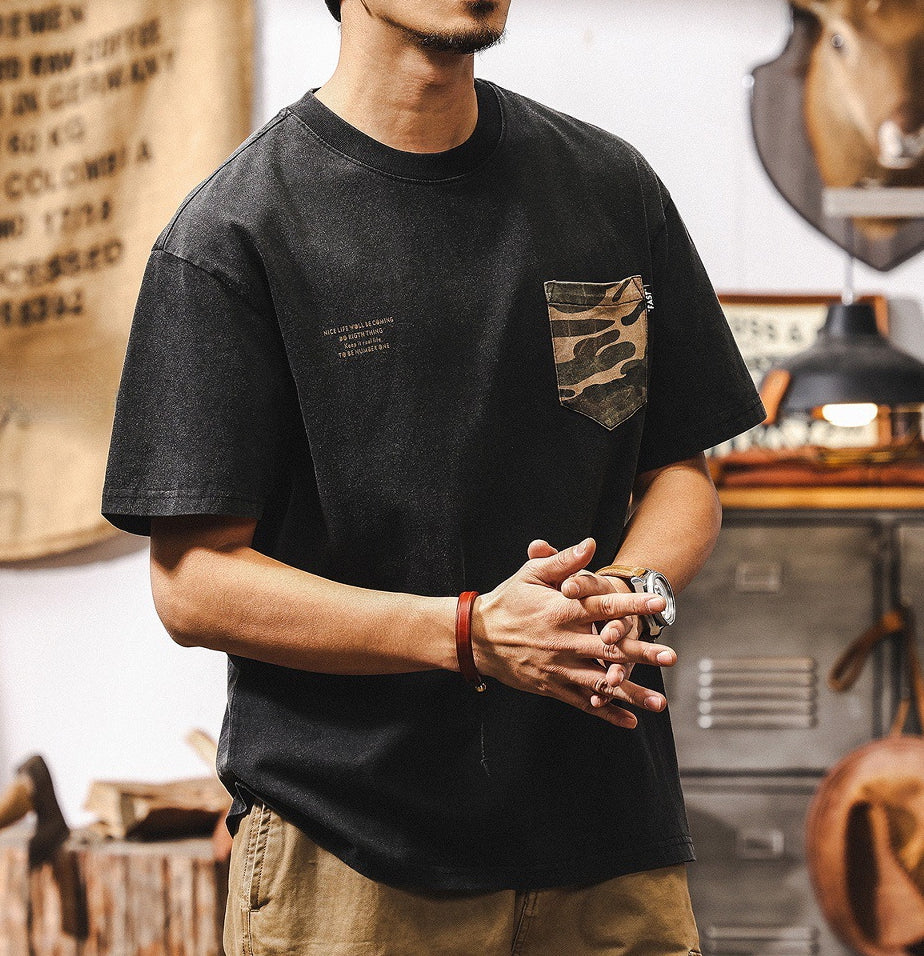 Urban Edge Camo Pocket Midnight Tee