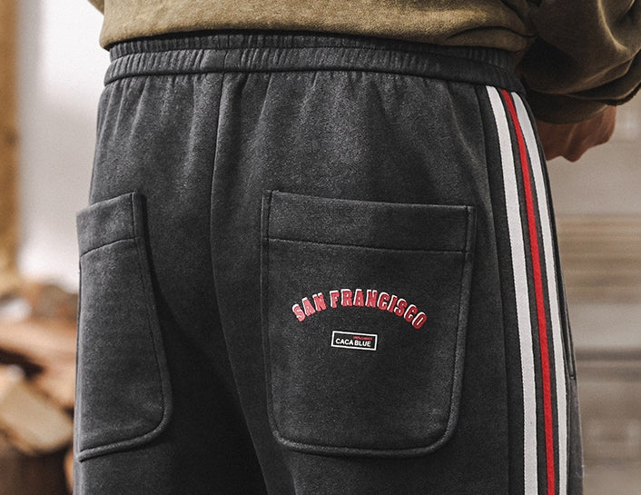 Retro Striped Casual Sweatpants