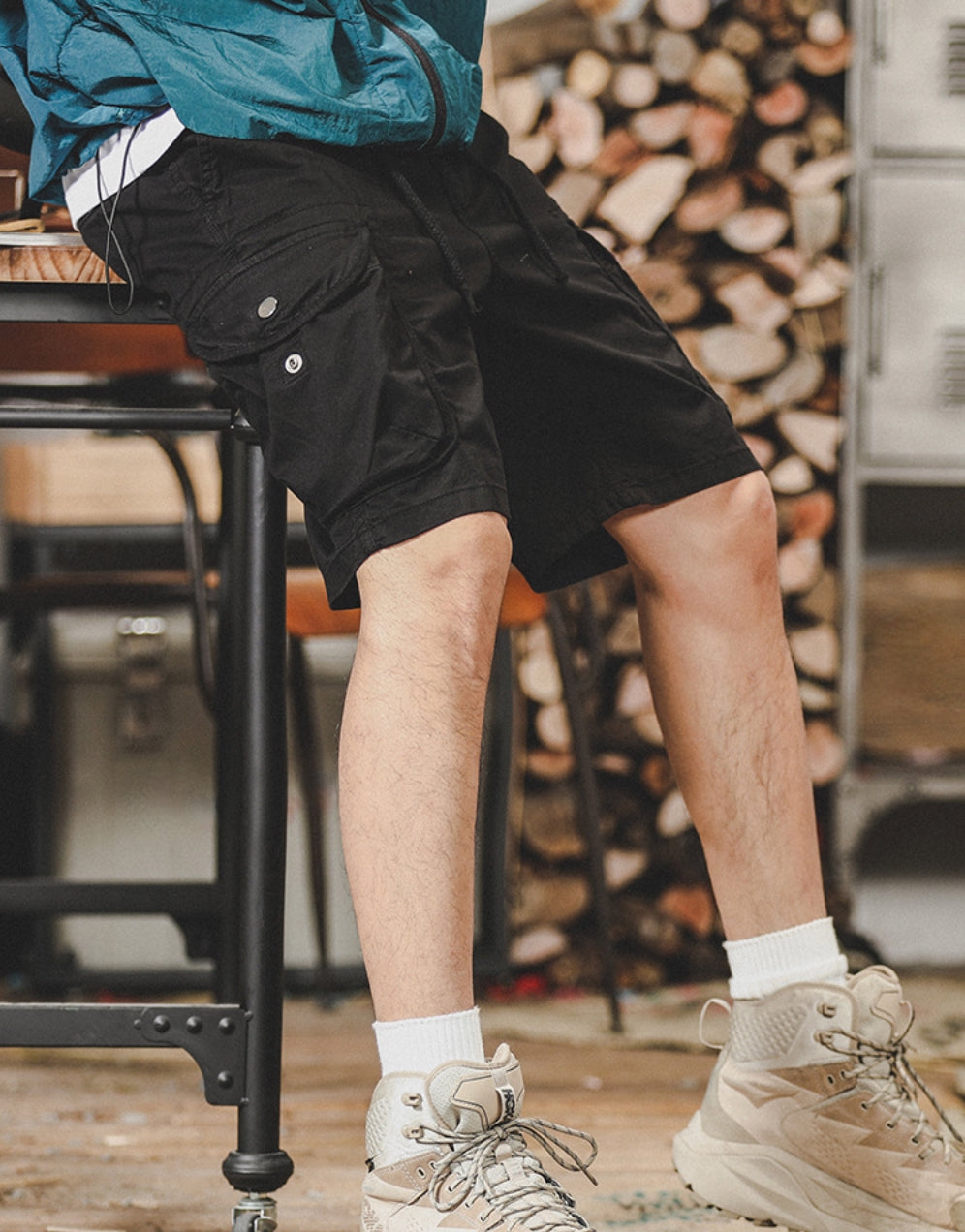 Rugged Retro Cargo Shorts - J202304180771043_BLA