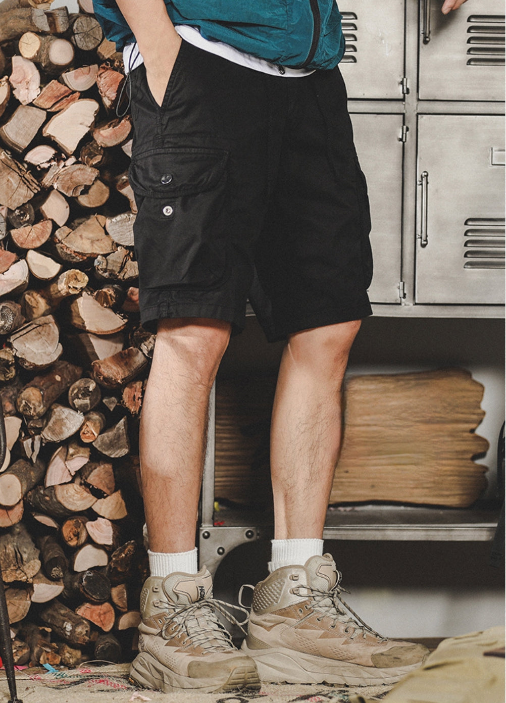 Rugged Retro Cargo Shorts - J202304180771043_BLA