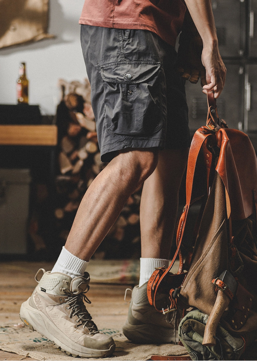 Rugged Retro Cargo Shorts -  J202304180771043_GRY