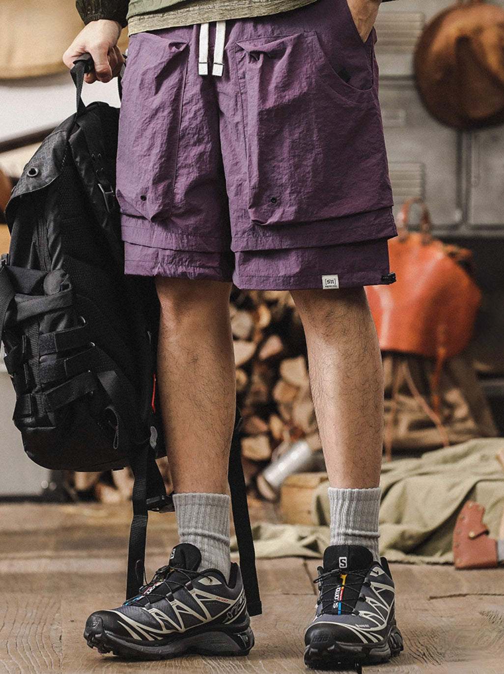 Outdoor Utility Quick Drying Cargo Shorts - C202407011406_PUR