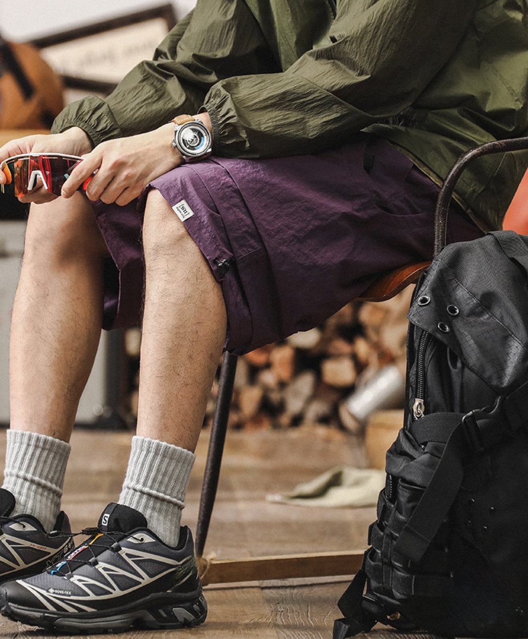 Outdoor Utility Quick Drying Cargo Shorts - C202407011406_PUR